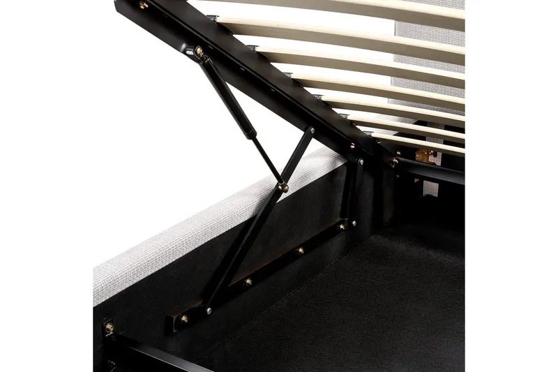 Säng med förvaring Bajonna - Grå, 180x200 cm - Möbler - Sovrum - Sängram & sängstomme