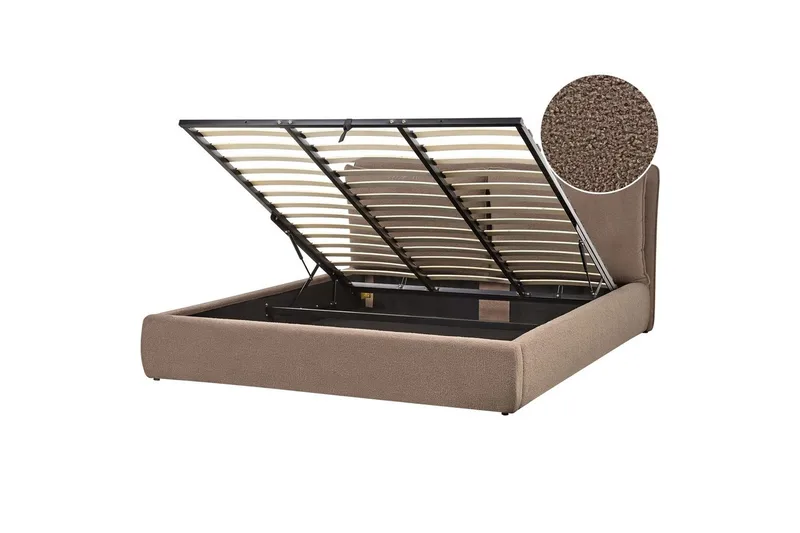 Säng med förvaring Bajonna, Taupe, 180x200 cm