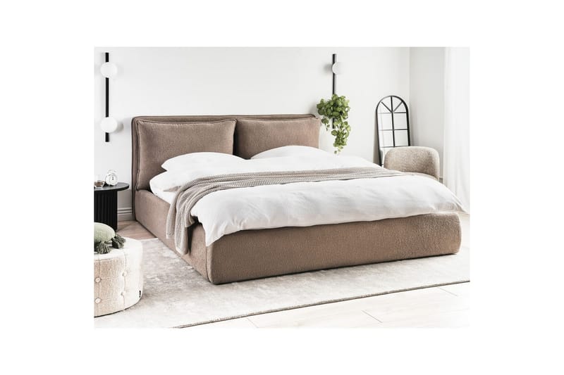 Säng med förvaring Bajonna - Taupe, 180x200 cm - Möbler - Sovrum - Sängram & sängstomme
