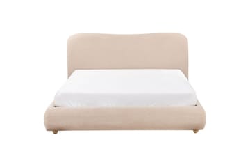 Säng med förvaring Blagnac - Beige/Bouclé, 160x200 cm - Möbler - Sovrum - Sängar - Sängar med förvaring