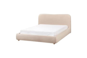 Säng med förvaring Blagnac - Beige/Bouclé, 160x200 cm - Möbler - Sovrum - Sängar - Sängar med förvaring