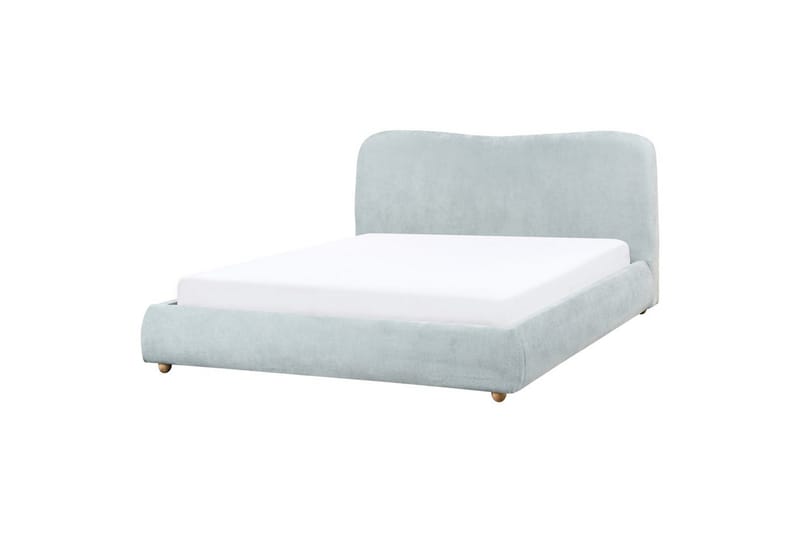 Säng med förvaring Blagnac - Blå/Polyester, 160x200 cm - Möbler - Sovrum - Sängram & sängstomme