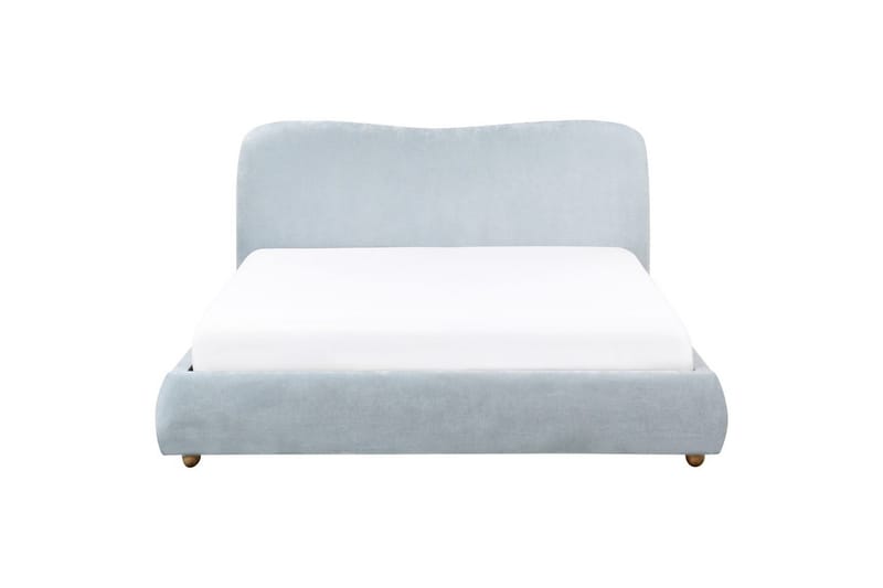 Säng med förvaring Blagnac - Blå/Polyester, 160x200 cm - Möbler - Sovrum - Sängram & sängstomme