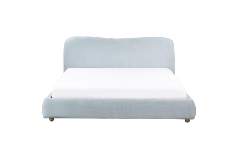 Säng med förvaring Blagnac - Blå/Polyester, 180x200 cm - Möbler - Sovrum - Sängram & sängstomme