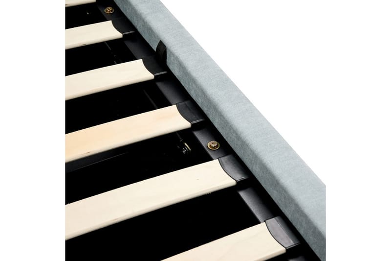 Säng med förvaring Blagnac - Blå/Polyester, 180x200 cm - Möbler - Sovrum - Sängram & sängstomme