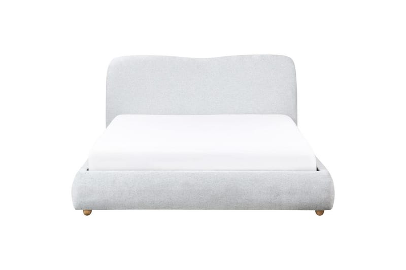 Säng med förvaring Blagnac - Grå/Polyester, 160x200 cm - Möbler - Sovrum - Sängram & sängstomme