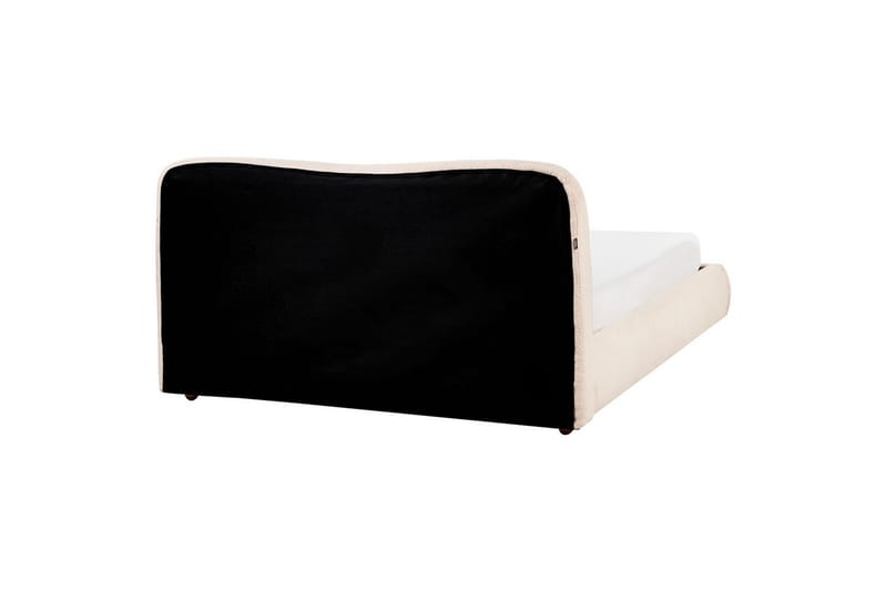 Säng med förvaring Blagnac - Ljusbeige/Bouclé, 160x200 cm - Möbler - Sovrum - Sängram & sängstomme