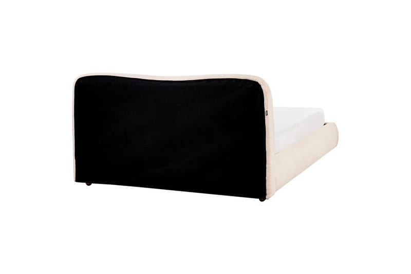 Säng med förvaring Blagnac - Ljusbeige/Bouclé, 160x200 cm - Möbler - Sovrum - Sängram & sängstomme