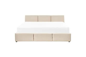 Säng med förvaring Bousse - Beige/Sammet, 180x200 cm - Möbler - Sovrum - Sängram & sängstomme
