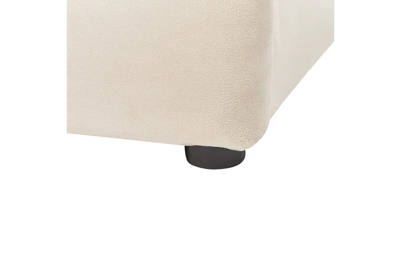 Säng med förvaring Bousse - Beige/Sammet, 180x200 cm - Möbler - Sovrum - Sängram & sängstomme