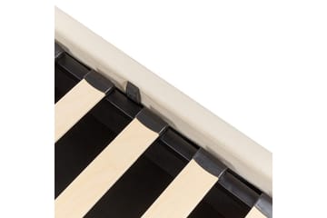 Säng med förvaring Bousse - Beige/Sammet, 180x200 cm - Möbler - Sovrum - Sängram & sängstomme