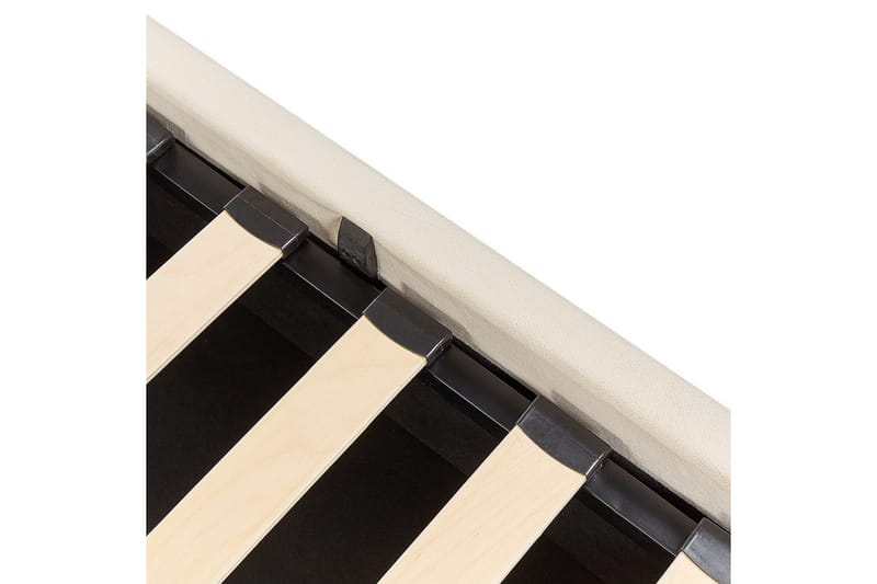 Säng med förvaring Bousse - Beige/Sammet, 180x200 cm - Möbler - Sovrum - Sängram & sängstomme