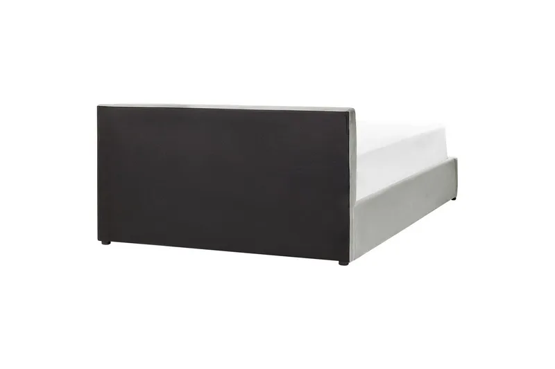 Säng med förvaring Bousse - Grå/Sammet, 160x200 cm - Möbler - Sovrum - Sängram & sängstomme