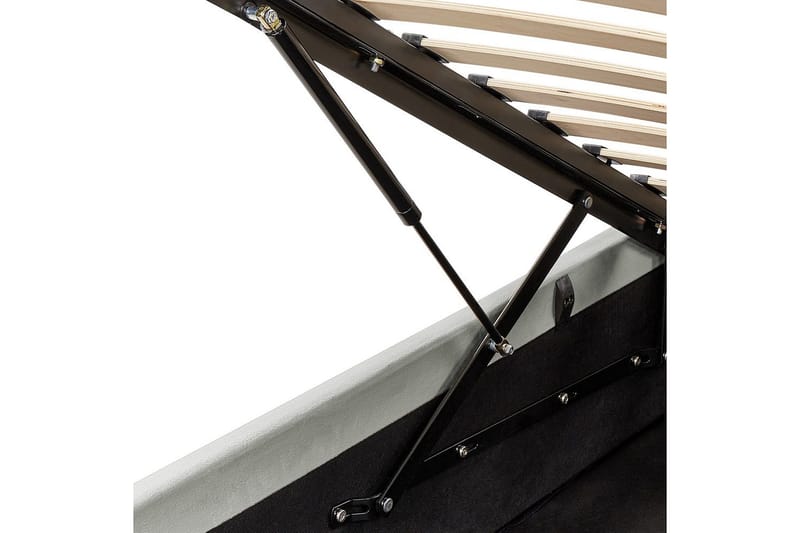 Säng med förvaring Bousse - Grå/Sammet, 160x200 cm - Möbler - Sovrum - Sängram & sängstomme