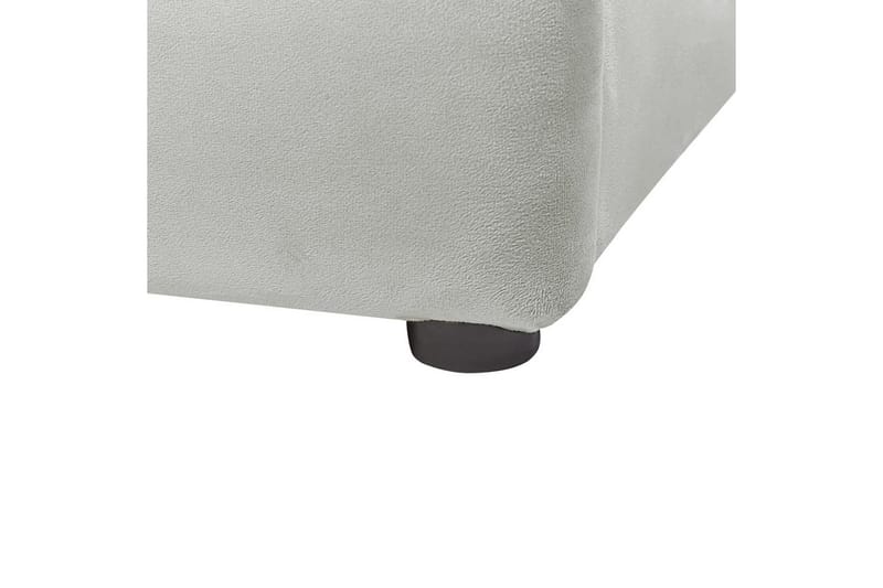 Säng med förvaring Bousse - Grå/Sammet, 160x200 cm - Möbler - Sovrum - Sängram & sängstomme
