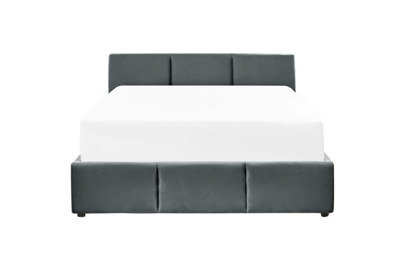 Säng med förvaring Bousse - Mörkgrå/Sammet, 140x200 cm - Möbler - Sovrum - Sängram & sängstomme