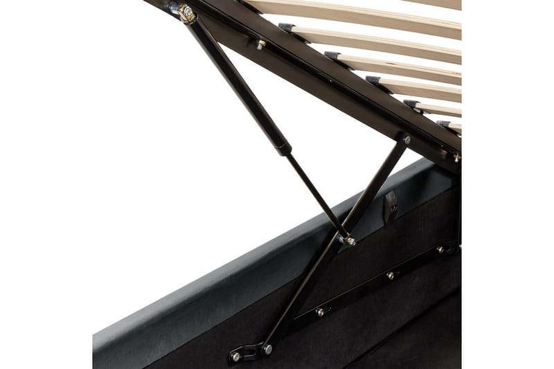 Säng med förvaring Bousse - Mörkgrå/Sammet, 160x200 cm - Möbler - Sovrum - Sängram & sängstomme