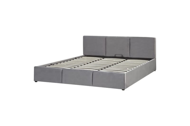 Säng med förvaring Bousse - Mörkgrå/Sammet, 180x200 cm - Möbler - Sovrum - Sängram & sängstomme