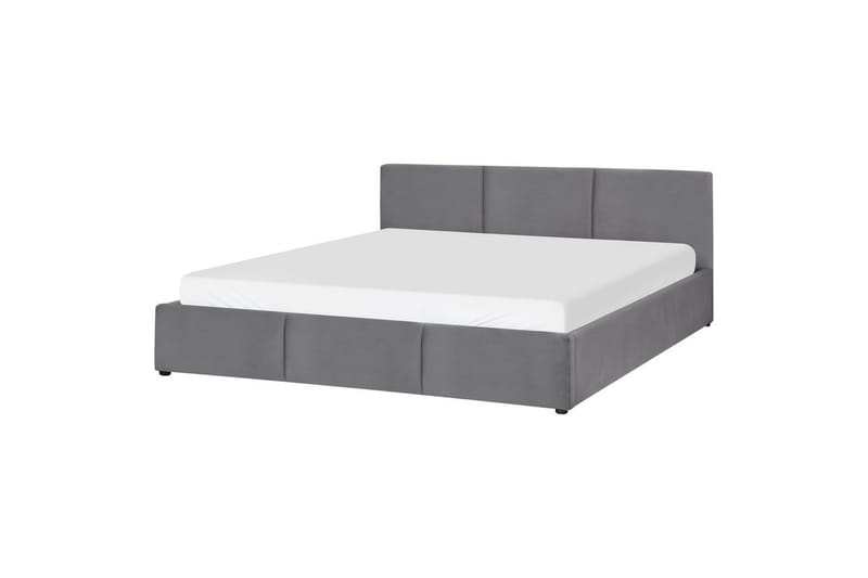 Säng med förvaring Bousse - Mörkgrå/Sammet, 180x200 cm - Möbler - Sovrum - Sängram & sängstomme