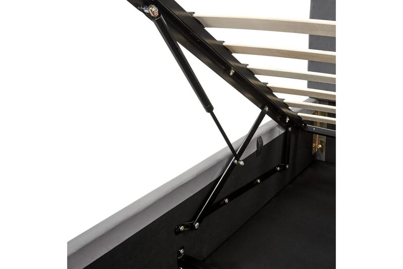 Säng med förvaring Bousse - Mörkgrå/Sammet, 180x200 cm - Möbler - Sovrum - Sängram & sängstomme