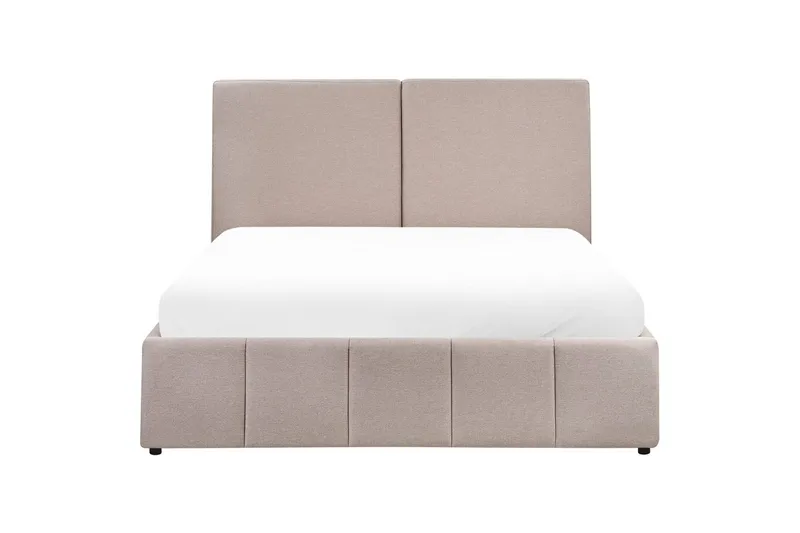 Säng med förvaring Castelnavet - Beige, svart, 160x200 cm - Möbler - Sovrum - Sängram & sängstomme