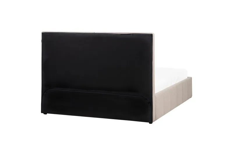 Säng med förvaring Castelnavet - Beige, svart, 160x200 cm - Möbler - Sovrum - Sängram & sängstomme
