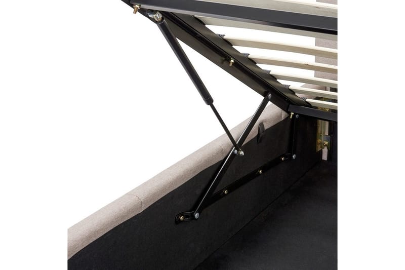 Säng med förvaring Castelnavet - Beige, svart, 180x200 cm - Möbler - Sovrum - Sängram & sängstomme