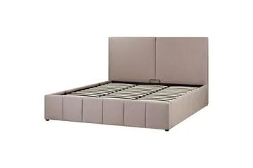 Säng med förvaring Castelnavet - Beige, svart, 180x200 cm - Möbler - Sovrum - Sängar - Sängar med förvaring