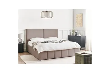 Säng med förvaring Castelnavet - Beige, svart, 180x200 cm - Möbler - Sovrum - Sängar - Sängar med förvaring