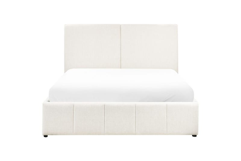 Säng med förvaring Castelnavet - Vit, Svart, 160x200 cm - Möbler - Sovrum - Sängram & sängstomme