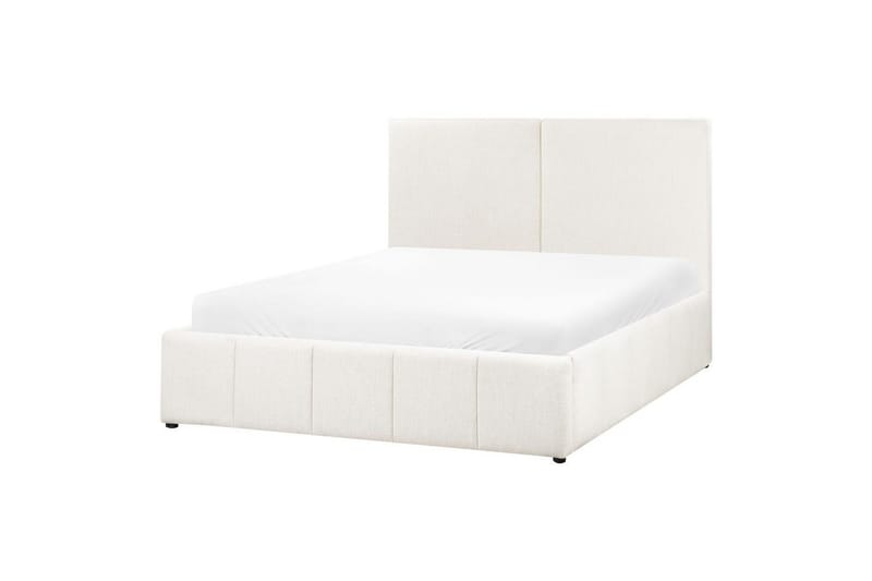 Säng med förvaring Castelnavet - Vit, Svart, 160x200 cm - Möbler - Sovrum - Sängram & sängstomme