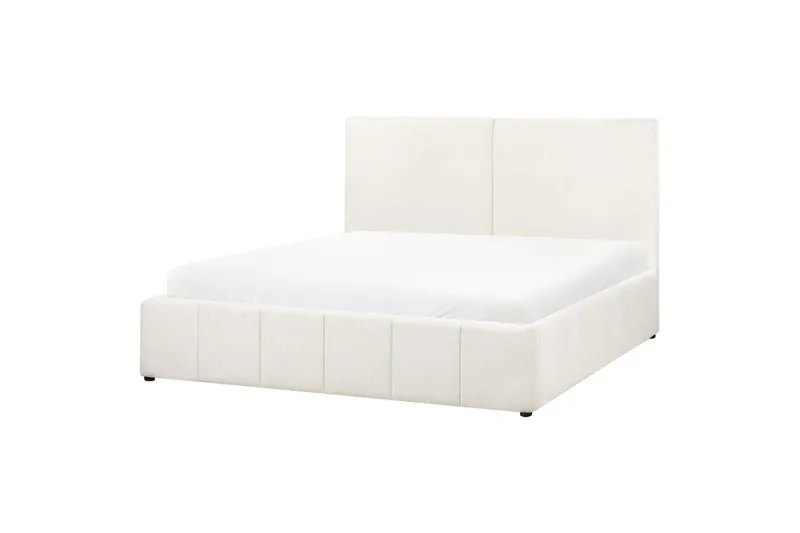 Säng med förvaring Castelnavet - Vit, Svart, 180x200 cm - Möbler - Sovrum - Sängram & sängstomme