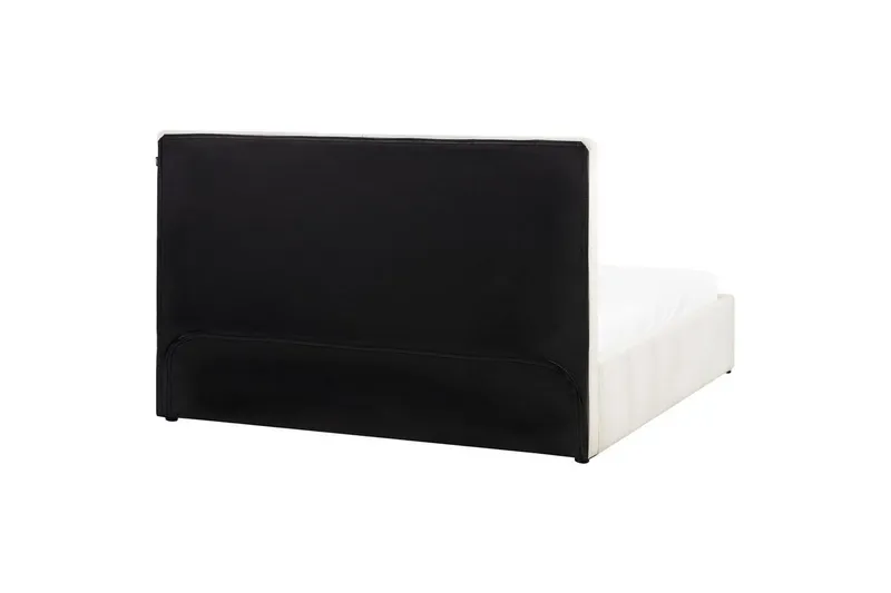 Säng med förvaring Castelnavet - Vit, Svart, 180x200 cm - Möbler - Sovrum - Sängram & sängstomme