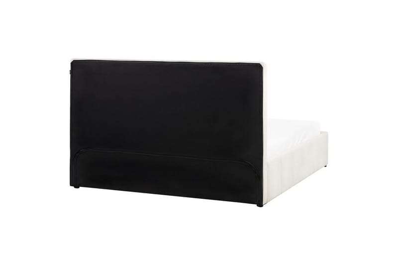 Säng med förvaring Castelnavet - Vit, Svart, 180x200 cm - Möbler - Sovrum - Sängram & sängstomme