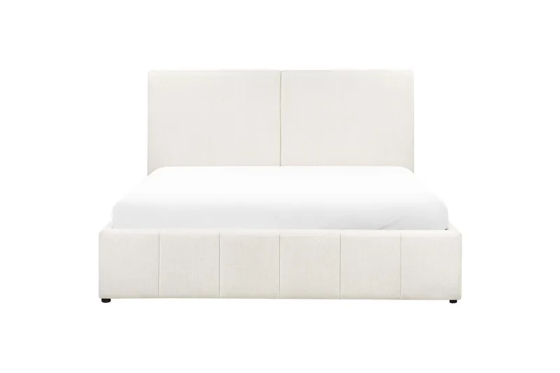 Säng med förvaring Castelnavet - Vit, Svart, 180x200 cm - Möbler - Sovrum - Sängram & sängstomme