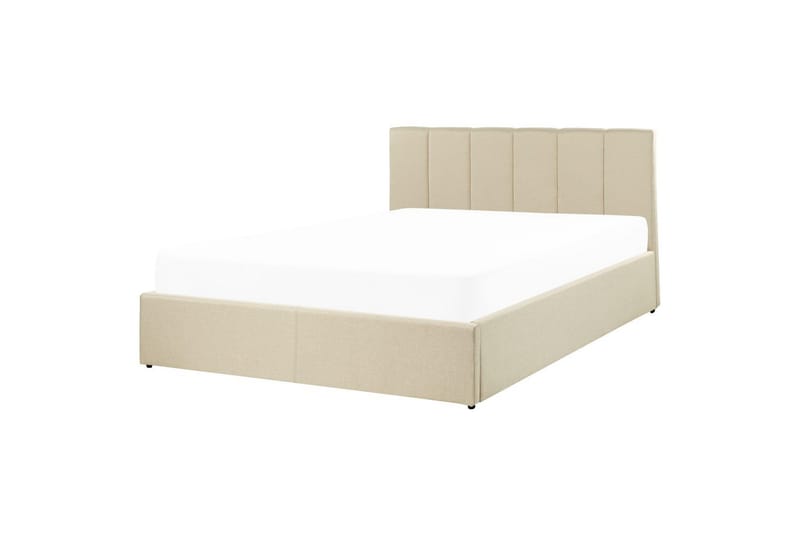Säng med förvaring Dreux - Beige, svart, 140x200 cm - Möbler - Sovrum - Sängram & sängstomme