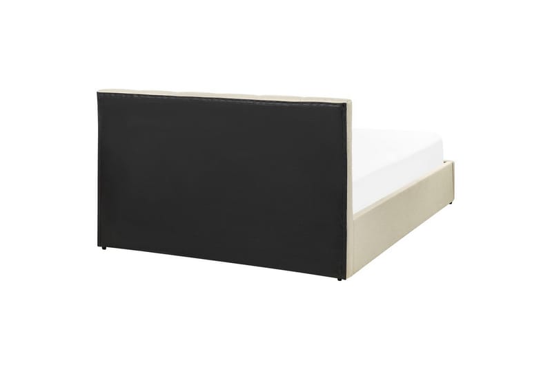 Säng med förvaring Dreux - Beige, svart, 140x200 cm - Möbler - Sovrum - Sängram & sängstomme