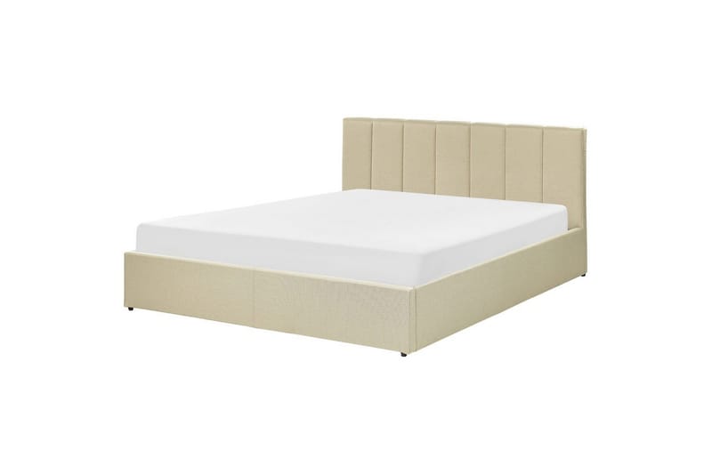 Säng med förvaring Dreux - Beige, svart, 160x200 cm - Möbler - Sovrum - Sängram & sängstomme