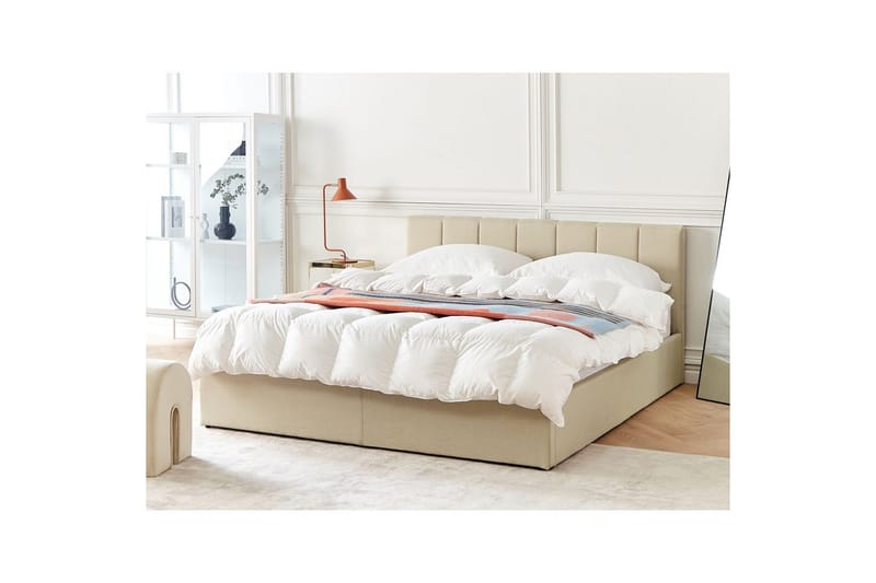 Säng med förvaring Dreux - Beige, svart, 160x200 cm - Möbler - Sovrum - Sängram & sängstomme
