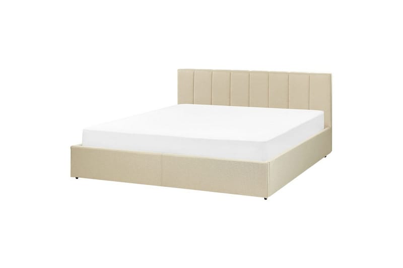 Säng med förvaring Dreux - Beige, svart, 180x200 cm - Möbler - Sovrum - Sängram & sängstomme