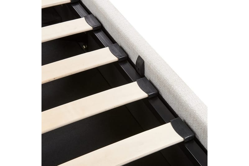 Säng med förvaring Lagord - Off-white, Svart, 160x200 cm - Möbler - Sovrum - Sängram & sängstomme