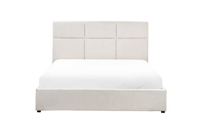 Säng med förvaring Lagord - Off-white, Svart, 160x200 cm - Möbler - Sovrum - Sängram & sängstomme