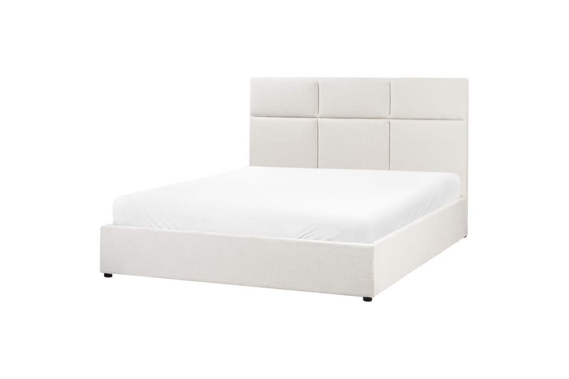 Säng med förvaring Lagord - Off-white, Svart, 160x200 cm - Möbler - Sovrum - Sängram & sängstomme