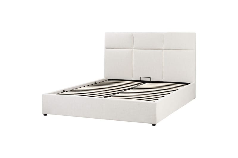 Säng med förvaring Lagord - Off-white, Svart, 160x200 cm - Möbler - Sovrum - Sängram & sängstomme