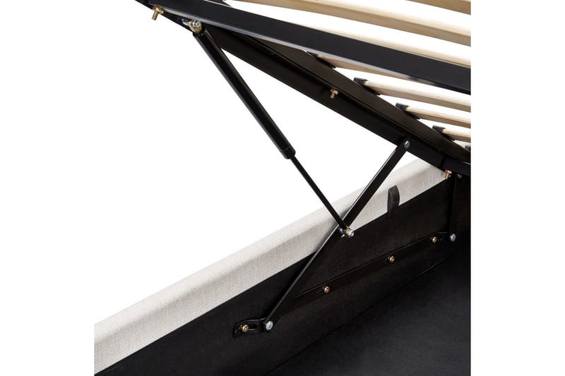 Säng med förvaring Lagord - Off-white, Svart, 160x200 cm - Möbler - Sovrum - Sängram & sängstomme