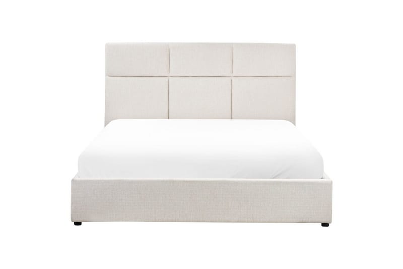 Säng med förvaring Lagord - Off-white, Svart, 160x200 cm - Möbler - Sovrum - Sängram & sängstomme