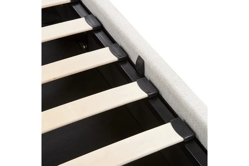 Säng med förvaring Lagord - Off-white, Svart, 180x200 cm - Möbler - Sovrum - Sängram & sängstomme