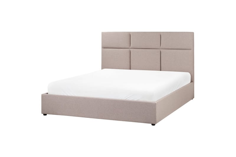 Säng med förvaring Lagord - Taupe, svart, 160x200 cm - Möbler - Sovrum - Sängram & sängstomme