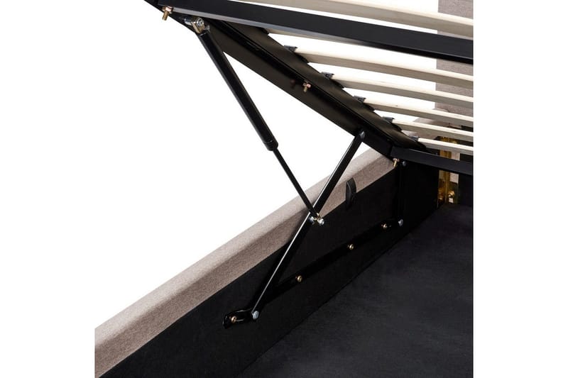 Säng med förvaring Lagord - Taupe, svart, 180x200 cm - Möbler - Sovrum - Sängram & sängstomme