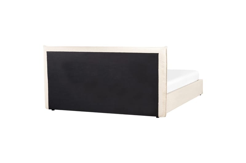 Säng med förvaring Lavaur - Beige/Bouclé, 180x200 cm - Möbler - Sovrum - Sängram & sängstomme